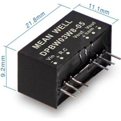 Mean Well DPBW03W8-05 Měnič DC/DC modulový 3W 5V