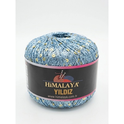 Himalaya Yildiz 58116 Světle modrá se zlatými flitry