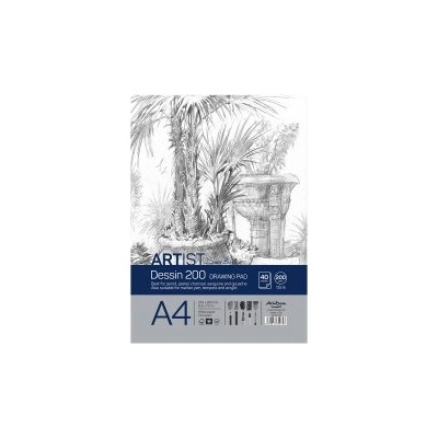 Drasca Пад за рисуване Dessin 200 А4 200г 40л бял