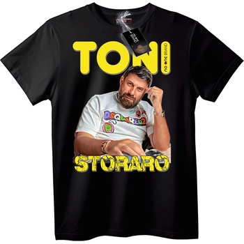 NOONEBRAND Тениска Тони Стораро Черна - 7XL, White