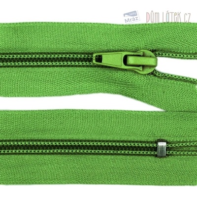 Zips špirálový 3mm nedeliteľný 40cm zelený