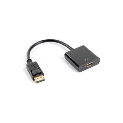 Lanberg Адаптер Lanberg Display Port към HDMI, 10 cm, Черен, AD-0009-BK