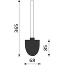 Nimco Náhradní WC kartáč s hranatou rukojetí 1178HR-05