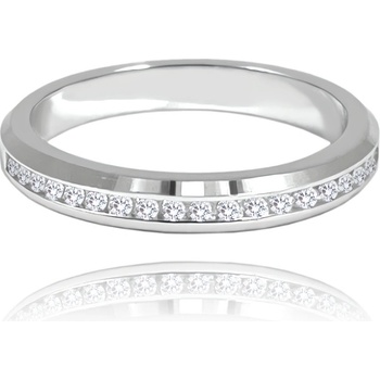 Minet JMAN0450SR Strieborný snubný prsteň s bielymi zirkónmi