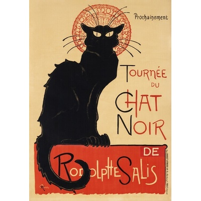 Plagát, Obraz - Čierny Mač, Theophile Alexandre Steinlen, 30 × 40 cm