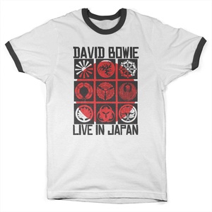 David Bowie Live In Japan Ringer Тениска с къс ръкав White/Black XL (PS-51-DBO015-WB-XL)