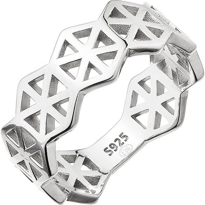 Evolution Group Stříbrný vzorovaný prsten 65020