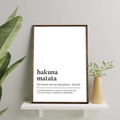 Wallity Decorative Framed Painting Hakuna Matata