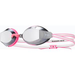 TYR Дамски очила за плуване TYR Blackops 140 Ev Racing Mirrored silver/ pink/ white
