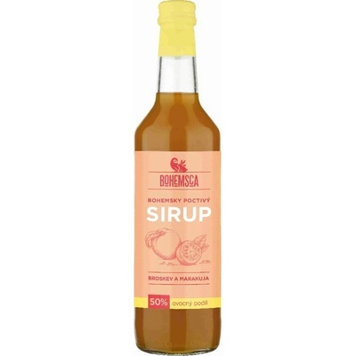 Bohemsca Sirup Broskev a Marakuja 0,5 l