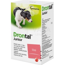 Drontal Junior Perorálna suspenzia na odčervenie pre šteniatka a mladé psy 50 ml perorálna suspenzia