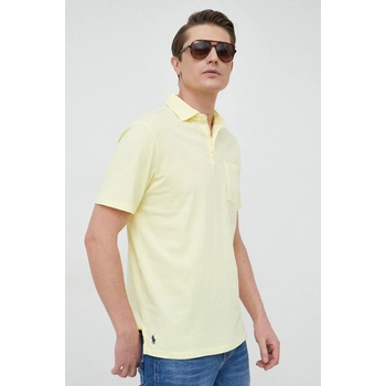 Ralph Lauren Тениска с яка лен Polo Ralph Lauren в жълто с изчистен дизайн 710900790 (710900790)