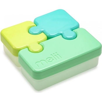 Melii Svačinový box Puzzle 850 ml zelená