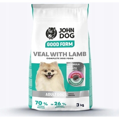 John Dog Good Form malé telecí jehněčí 3 kg