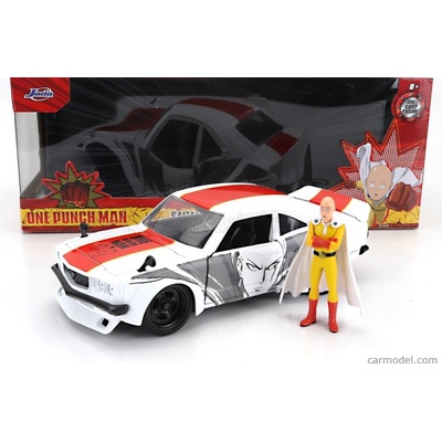 Jada Mazda Rx-3 With One Punch Saitama Figure 1974Bílá Červená Žlutá 1:24