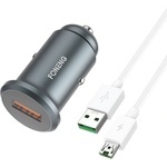 FONENG Зарядно за кола Foneng C15, 4A, с microUSB кабел, черно (C15 Micro)