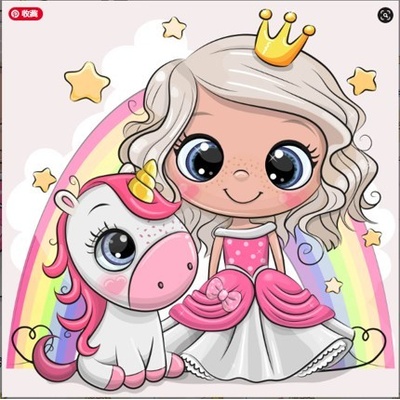 vytvarnehracky.cz Malování podle čísel na plátno 20 x 20 cm princezna a jednorožec – Hledejceny.cz