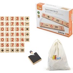 Viga Toys Дървени магнитни цифри и знаци, Viga - 40 броя в комплект (50591)