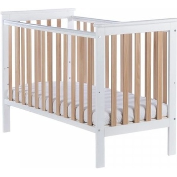 Drewex Dětská postýlka Leo se stahovací bočnicí Bílá/Buk