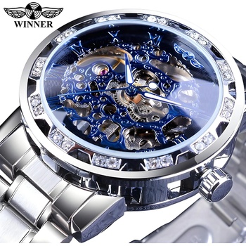 Winner Часовник Winner BE-14435 - Сребрист / Син KP14435 (BE-14435)