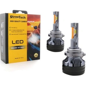 StreeTech Лед крушки - Led система 9006 / HB4 Streetech модел STN1 за фарове - 170 000 Лукса, 65W - Canbus 6000K - 1700%