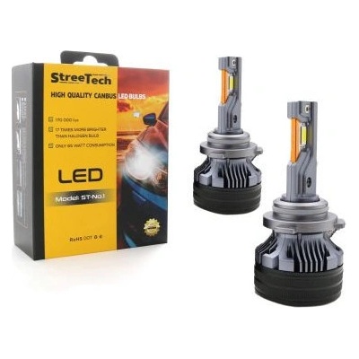 StreeTech Лед крушки - Led система 9006 / HB4 Streetech модел STN1 за фарове - 170 000 Лукса, 65W - Canbus 6000K - 1700%