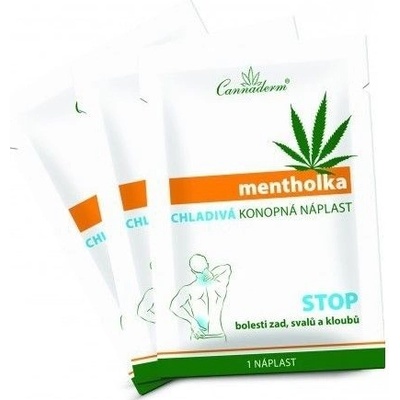 Cannaderm Mentholka CHLADIVÁ KONOPNÁ NÁPLAST 1 ks