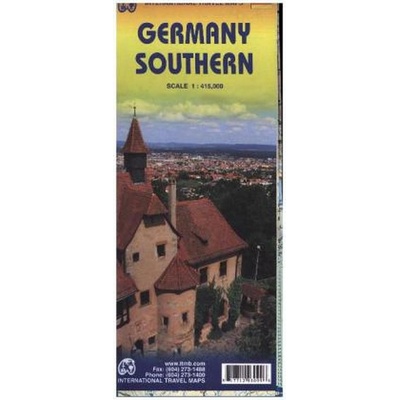 International Travel Map ITM Germany Southern