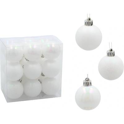 Pro-Tech shop Sada 18 vianočných gúľ 4cm biela 69656