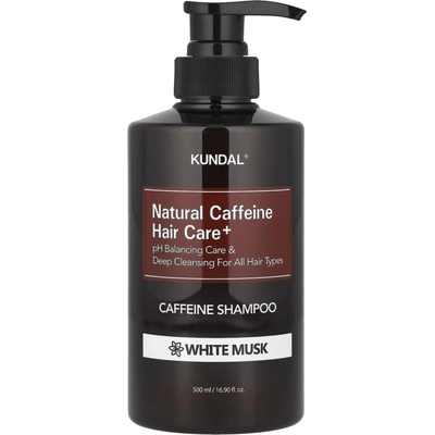 KUNDAL Caffeine Shampoo White Musk prírodný šampón proti vypadávániu vlasov 500 ml