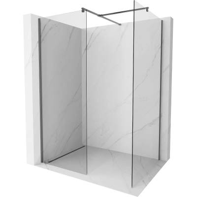 Mexen Kioto душ преграда Walk-in 145 x 80 см, прозрачен, gun metal - 800-145-202-95-00-080 (800-145-202-95-00-080)