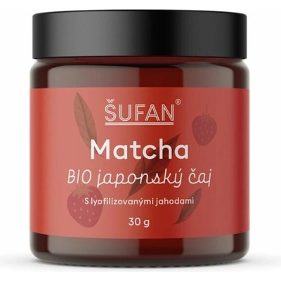 Šufan BIO čaj Matcha s lyofilizovanými jahodami 30 g