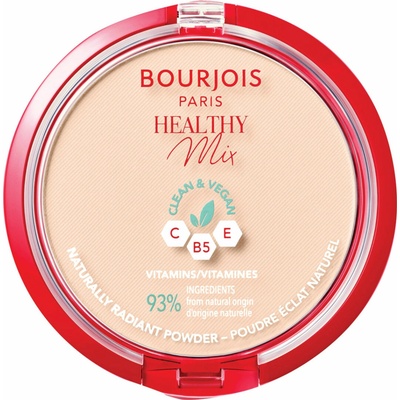 Bourjois Paris Healthy Mix Clean & Vegan Naturally Radiant Powder púder 01 Ivory 10 g