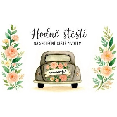 Průkaz Hodně štěstí na společné cestě životem
