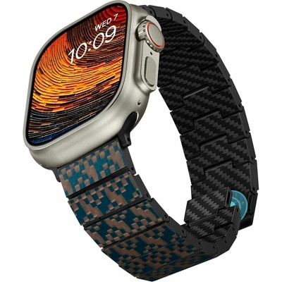 Pitaka Pitaka Dreamland Chroma Carbon каишка за Apple Watch 1-9, Ultra 1/2, Stairs (AWB2309)