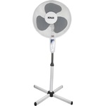 Muhler Вентилатор на стойка 16''Muhler FM-4040, Мощност 40W, Механично управление, 3 скорости, 3 PP перки, Осцилация, Бял със сив (KT-90300104)