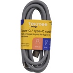 TEKMEE КАБЕЛ type-c type-c 3.0a 1м СИВ tekmee (5120)