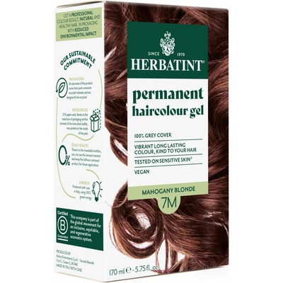 Herbatint permanentní barva na vlasy světle mahagonová blond 7M 150 ml