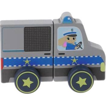 Trefl Магнитно превозно средство - Полицейска кола - 2 елемента