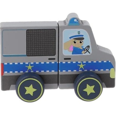 Trefl Магнитно превозно средство - Полицейска кола - 2 елемента