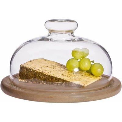 Trendglas Jena poklop s bambusovým tanierom Cheese Dome 21 cm