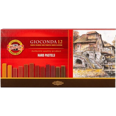 Koh-I-Noor gioconda hard pastels sada suchých pastelov browns 12 ks
