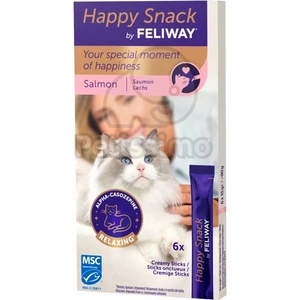 Feliway Happy Snack by FELIWAY - Кремообразно лакомство за котки със сьомга 6 x 15 г