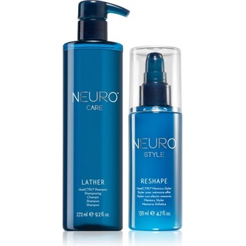 Paul Mitchell Neuro Protect Lather HeatCTRL Shampoo 272 ml + Protect HeatCTRL Iron Spray tepelná ochrana na suché vlasy 205 ml dárková sada