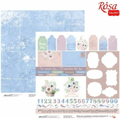 Rosa Papiere na scrapbooking 30.48 x 30.48 cm Emotion and Romance - No. 9