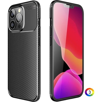 Apple iPhone 13 Pro Max Удароустойчив Carbon Fiber Калъф и Протектор