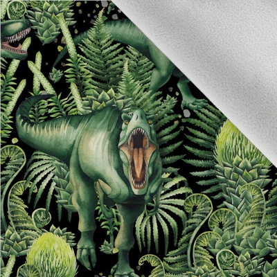 Takoy Látka softshell zimní dino t-rex černá