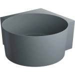 Omnires Ovo M+ - Ъглова вана 120х120 см, сива мат OVO120WNAG (OVO120WNAG)