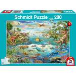 Schmidt Spiele - Puzzle Discover the Dinosaurs - 200 piese