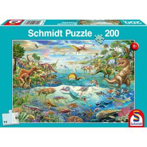 Schmidt Spiele - Puzzle Discover the Dinosaurs - 200 piese